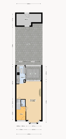 Floor plan - Julianaweg 341, 3523 XC Utrecht 