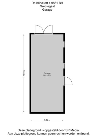 De Klinckert 1, 9861 BH Grootegast - Garage - 2D.jpg