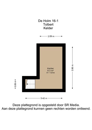 De Holm 16I, 9356 VB Tolbert - Kelder - 2D.jpg