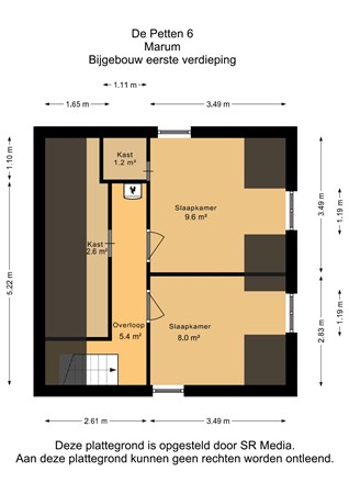 De Petten 6, 9363 AH Marum - Bijgebouw eerste verdieping - 2D.jpg