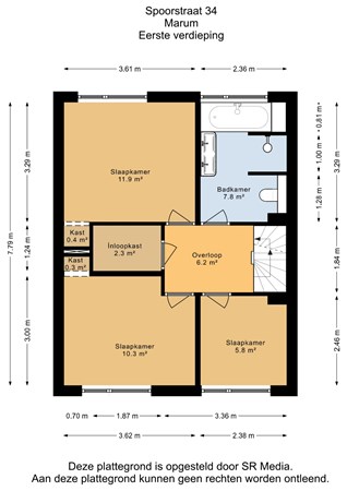 Spoorstraat 34, 9363 BJ Marum - Eerste verdieping - 2D.jpg