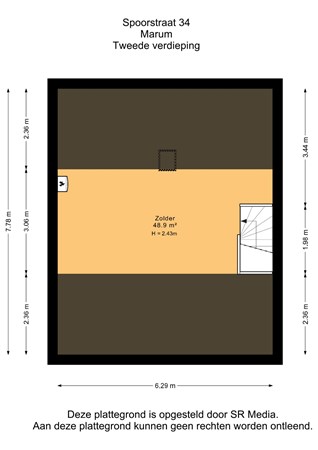 Spoorstraat 34, 9363 BJ Marum - Tweeede verdieping - 2D.jpg