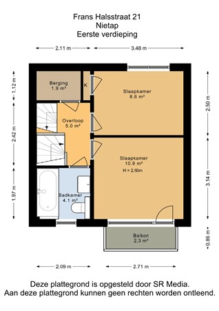 Frans Halsstraat 21, 9312 PR Nietap - Eerste verdieping - 2D.jpg