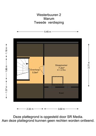 Westerbuuren 2, 9363 HG Marum - Tweede verdieping - 2D.jpg