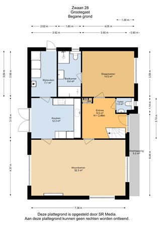 Zwaan 28, 9861 HJ Grootegast - Begane grond - 2D.jpg
