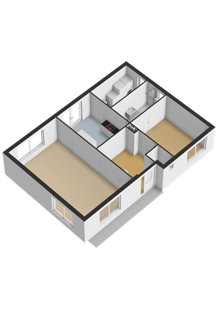 Zwaan 28, 9861 HJ Grootegast - Begane grond - 3D.png