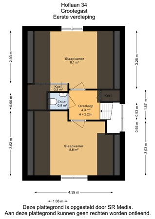 Hoflaan 34, 9861 BS Grootegast - Eerste verdieping - 2D.jpg