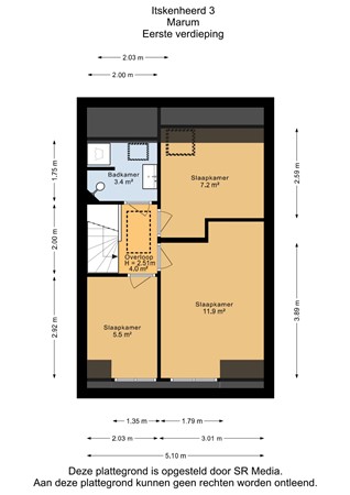 Itskenheerd 3, 9363 AV Marum - Eerste verdierping - 2D.jpg