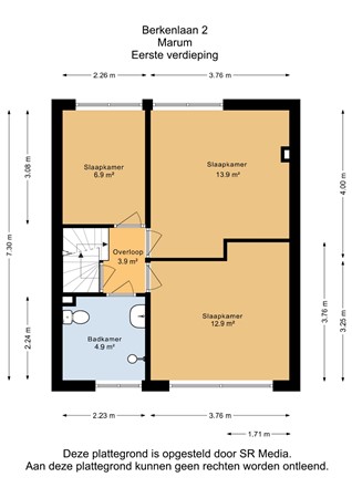 Berkenlaan 2, 9363 CJ Marum - Eerste verdieping - 2D.jpg