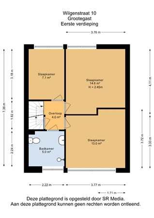 Wilgenstraat 10, 9861 EE Grootegast - Eerste verdieping - 2D.jpg