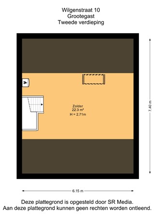 Wilgenstraat 10, 9861 EE Grootegast - Tweede verdieping - 2D.jpg