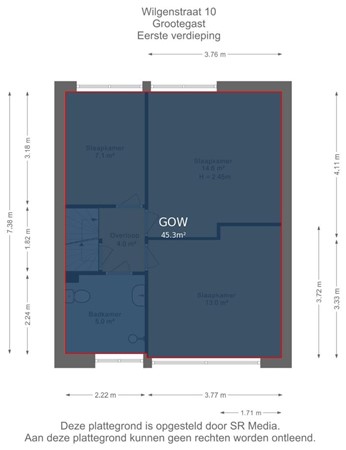 Wilgenstraat 10, 9861 EE Grootegast - Eerste verdieping - markings.jpg