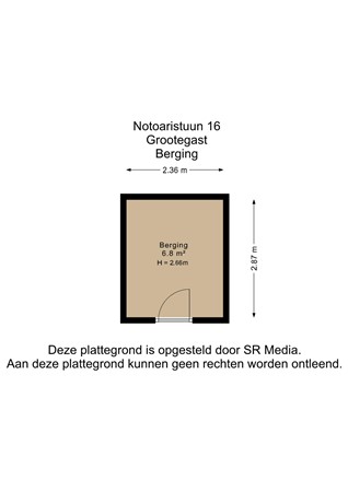 Notoaristuun 16, 9861 HM Grootegast - Berging - 2D.jpg