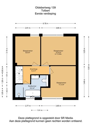 Oldebertweg 139, 9356 AD Tolbert - Eerste verdieping - 2D.jpg