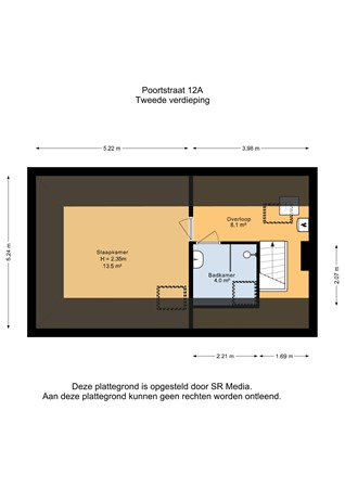 Poortstraat 12A, 9716 JH Groningen - Tweede verdieping - 2D.jpg