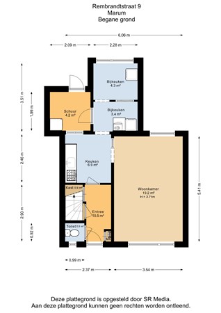 Rembrandtstraat 9, 9363 BG Marum - Begane grond - 2D.jpg