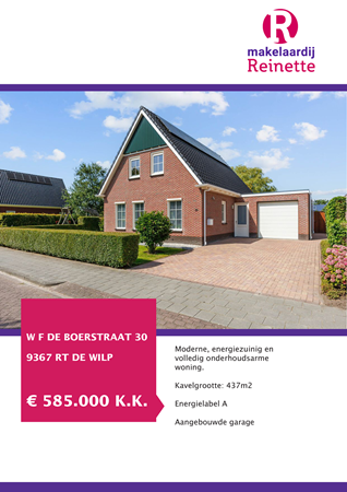 Brochure preview - W F de Boerstraat 30, 9367 RT DE WILP (1)