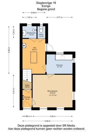 Slagtersrijge 19, 9891 AN Ezinge - Begane grond - 2D.jpg