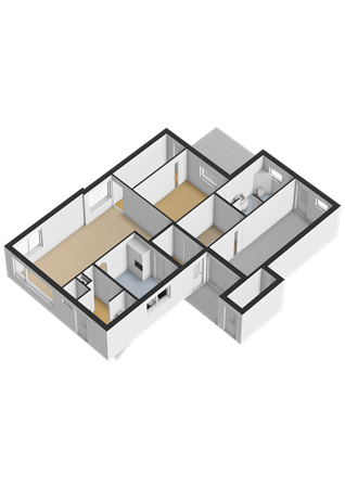 De Roe 6, 9861 BG Grootegast - Begane grond - 3D.png