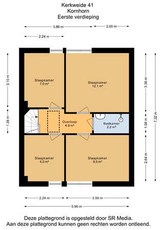 Kerkweide 41, 9864 PH Kornhorn - Eerste verdieping - 2D.jpg