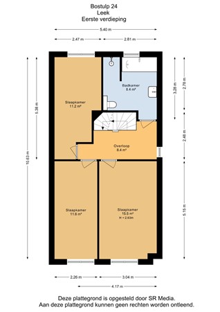 Bostulp 24, 9351 WB Leek - Eerste verdieping - 2D.jpg
