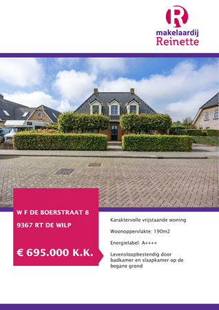 Brochure preview - W F de Boerstraat 8, 9367 RT DE WILP (1)