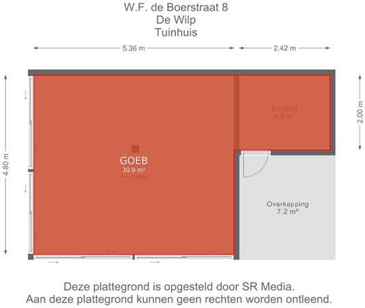 W F de Boerstraat 8, 9367 RT De Wilp - Tuinhuis - markings.jpg