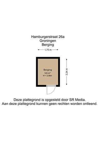Hamburgerstraat 26A, 9714 JC Groningen - Berging - 2D.jpg