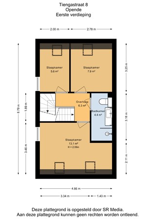 Tiengastraat 8, 9865 CH Opende - Eerste verdieping - 2D.jpg