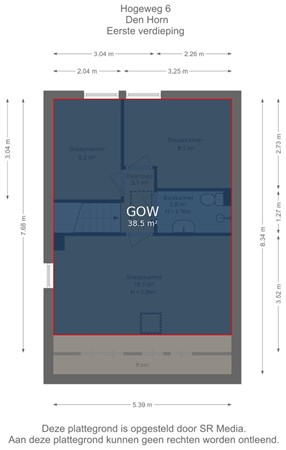 Hogeweg 6, 9832 TA Den Horn - Eerste verdieping - markings.jpg