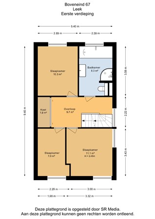 Boveneind 67, 9351 AT Leek - Eerste verdieping - 2D.jpg
