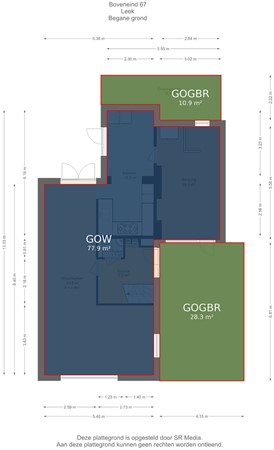 Boveneind 67, 9351 AT Leek - Begane grond - markings .jpg