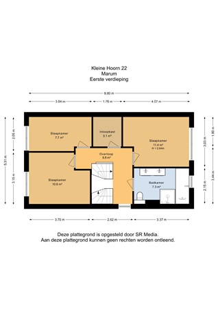 Kleine Hoorn 22, 9363 EW Marum - Eerste verdieping - 2D.jpg