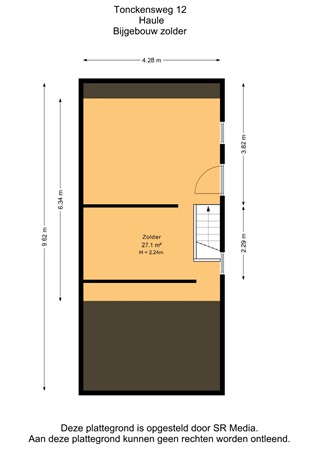 Tonckensweg 12, 8432 PJ Haule - Bijgebouw zolder - 2D.jpg