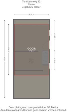 Tonckensweg 12, 8432 PJ Haule - Bijgebouw zolder - markings.jpg
