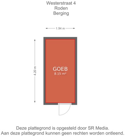 Westerstraat 4, 9301 BA Roden - Berging - markings.jpg