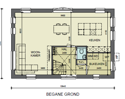Schoolstraat, 9363 BH Marum - 'T Marheem bouwnummer 1 begane grond.png