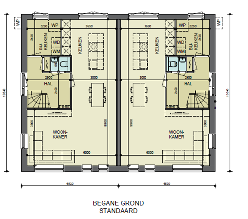 Schoolstraat, 9363 BH Marum - 'T Marheem 21 kapwoningen begane grond.png