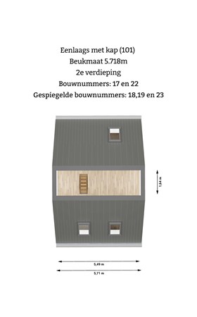 Pierswijk Bouwnummer 19, 9363 XD Marum - Plattegrond 2e verdieping 101.jpg