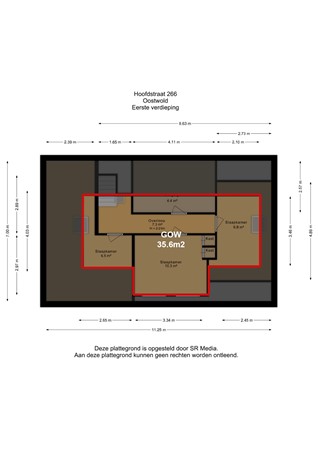 Hoofdstraat 266, 9828 PE Oostwold - Eerste verdieping - 2D markings.jpg