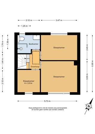 Burgemeester van Wageningenlaan 11, 9301 BS Roden - Eerste verdieping - 2D.jpg