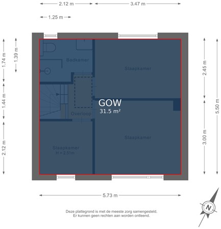 Burgemeester van Wageningenlaan 11, 9301 BS Roden - Eerste verdieping - markings.jpg