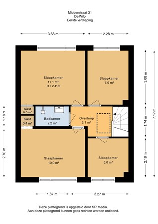 Middenstraat 31, 9367 PV De Wilp - Eerste verdieping - 2D.jpg