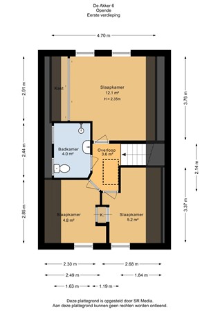 De Akker 6, 9865 BV Opende - Eerste verdieping - 2D.jpg