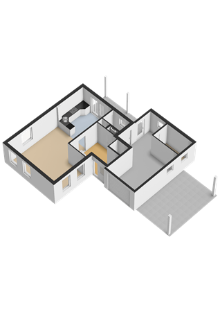 De Akker 6, 9865 BV Opende - Begane grond - 3D.png