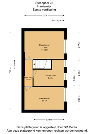 Steenpoel 22, 8433 JD Haulerwijk - Eerste verdieping - 2D.jpg