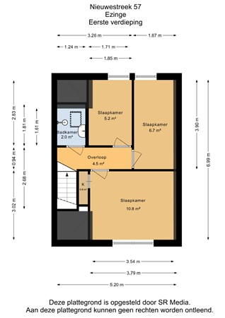 Nieuwestreek 57, 9891 AB Ezinge - Eerste verdieping - 2D.jpg