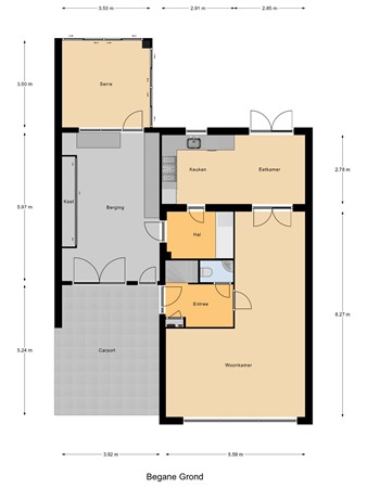 Floorplan - de Kerkuil 188, 7591 KJ Denekamp