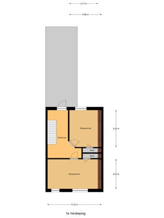 Floorplan - Rudolfstraat 13, 7553 WG Hengelo