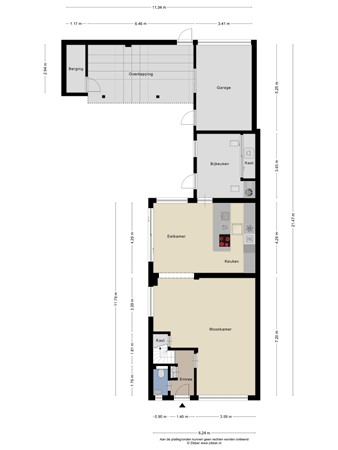 Floorplan - Clematisstraat 132, 7591 XD Denekamp